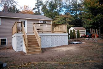 Deck in Acton ME built by Wayne Patterson