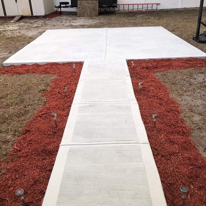 Sidewalk and patio