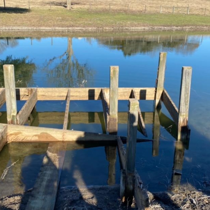 lake pier remodel