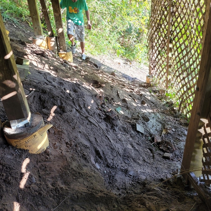 Several new footings installed