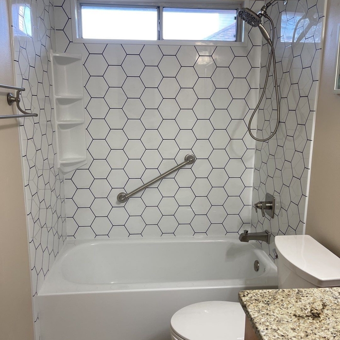 We work with different shaped tiles. Waterproofing