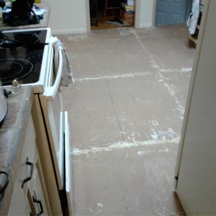 flooring before removal (Linoleum)