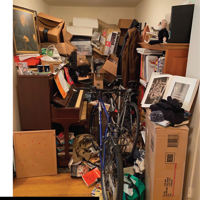 Cluttered foyer