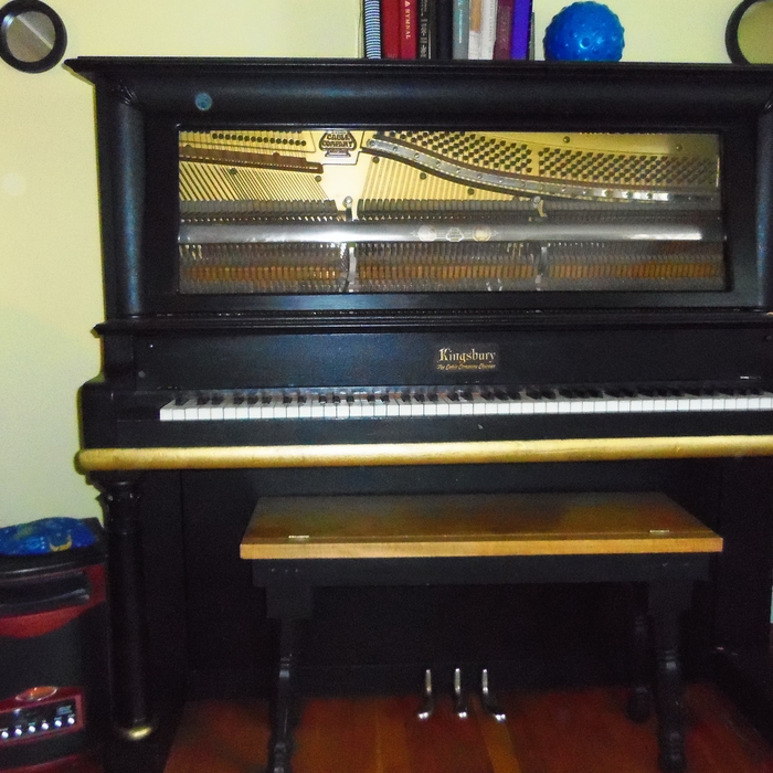 Plexeglass install on piano front