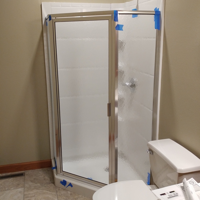 Shower enclosure install