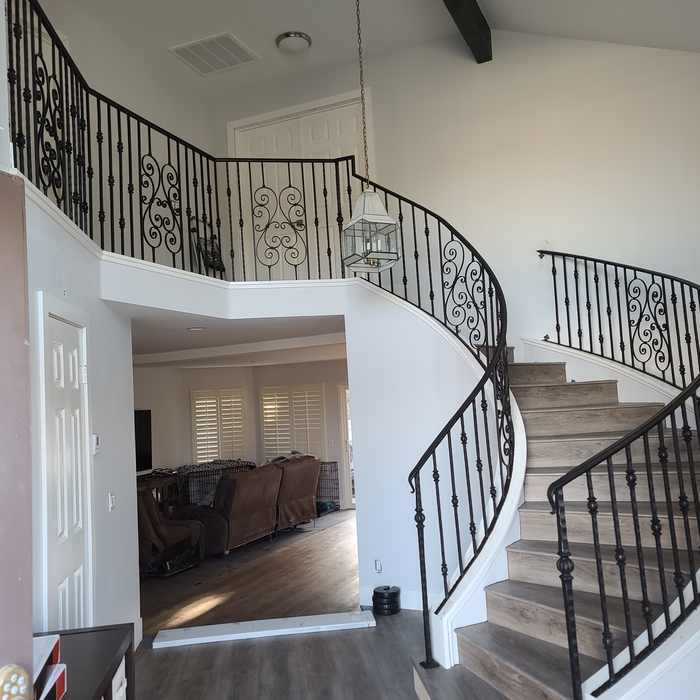 Decorative Metal Handrail w/ Scroll Work