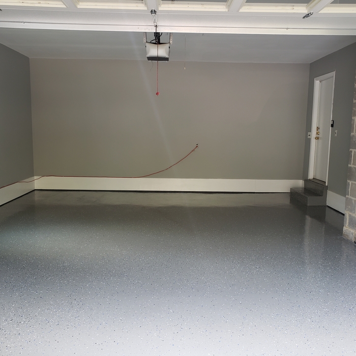 Finished Garage with Epoxy Floor