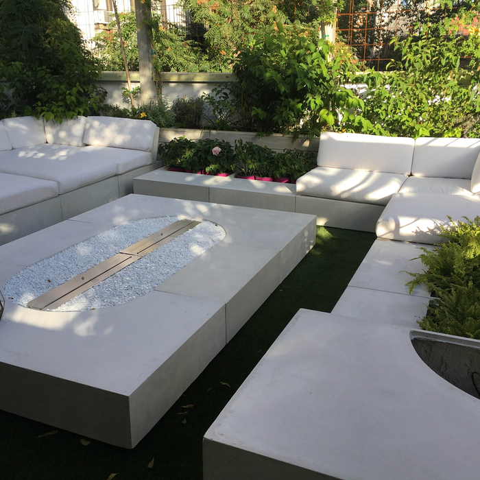 Custom Sectional &amp; Firepit