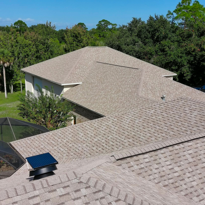 New roof with solar fan
