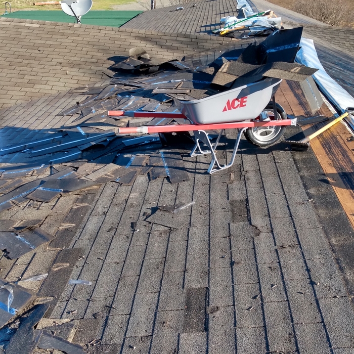 Roof mid tear-off
