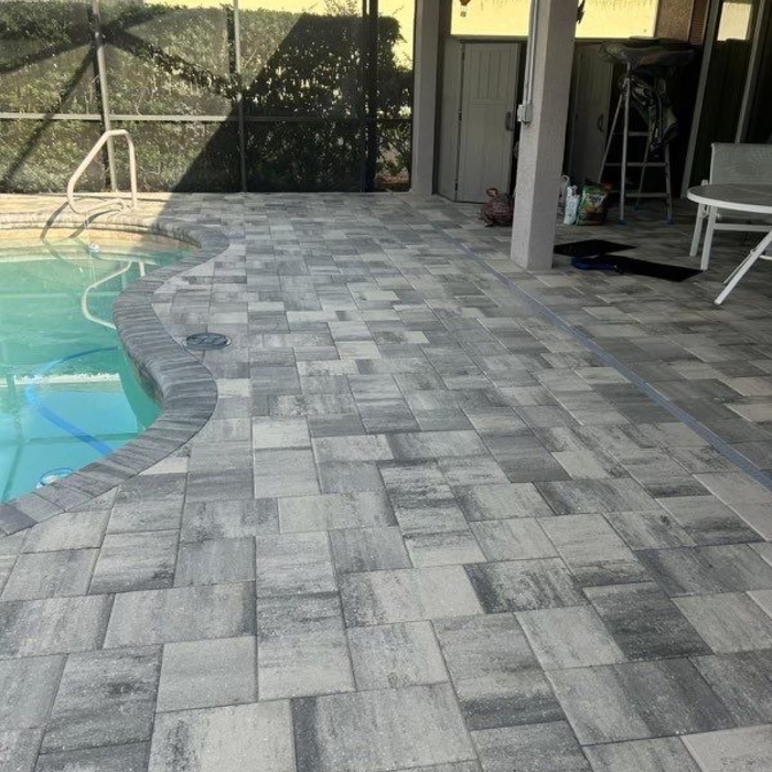 Completed Paver Installation Around Pool