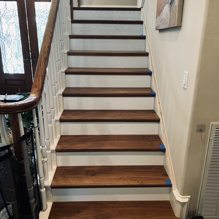 Hardwood staircase