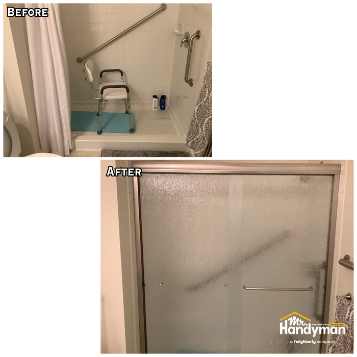 Shower door installation