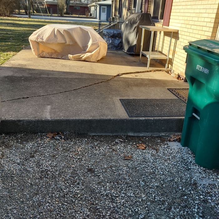 Cracked and Sinking Patio