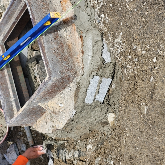 Parking lot sewer repair