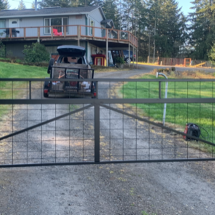 Drive swing gate install completed