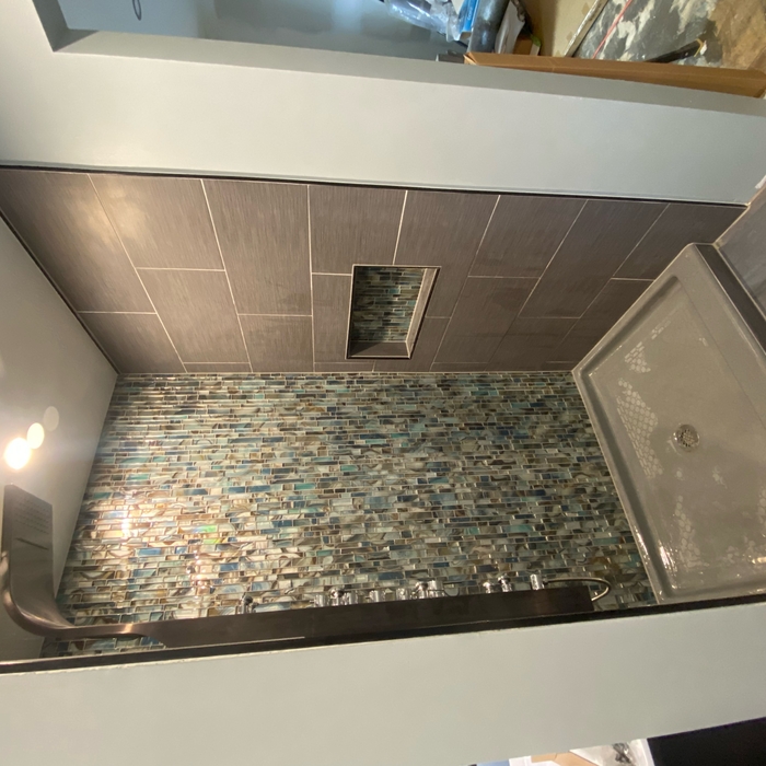 New custom tile shower