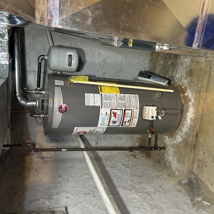 Gas water heater installation