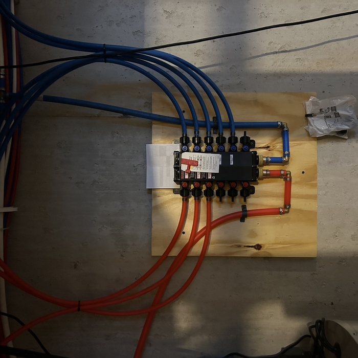 Additional manifold for basement bathroom