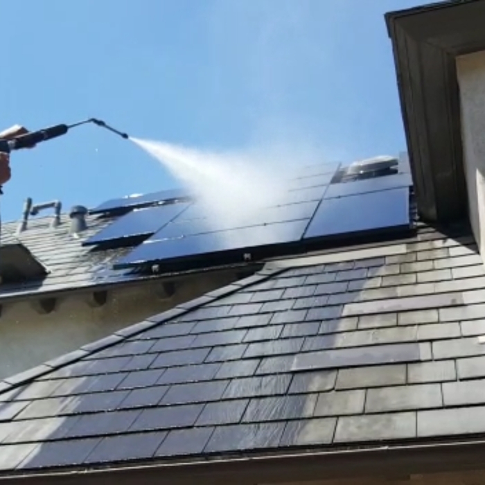 Pressure Washing Home Solar Panels