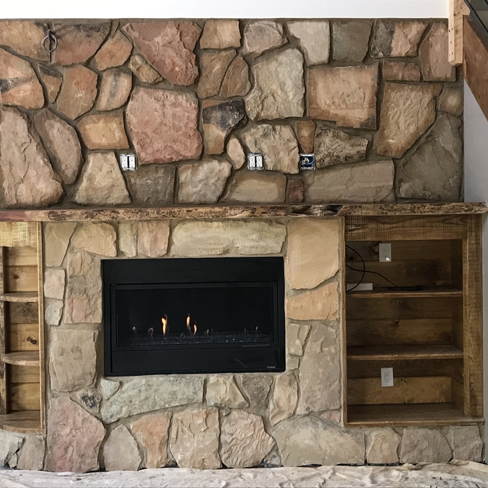 Linear fireplace