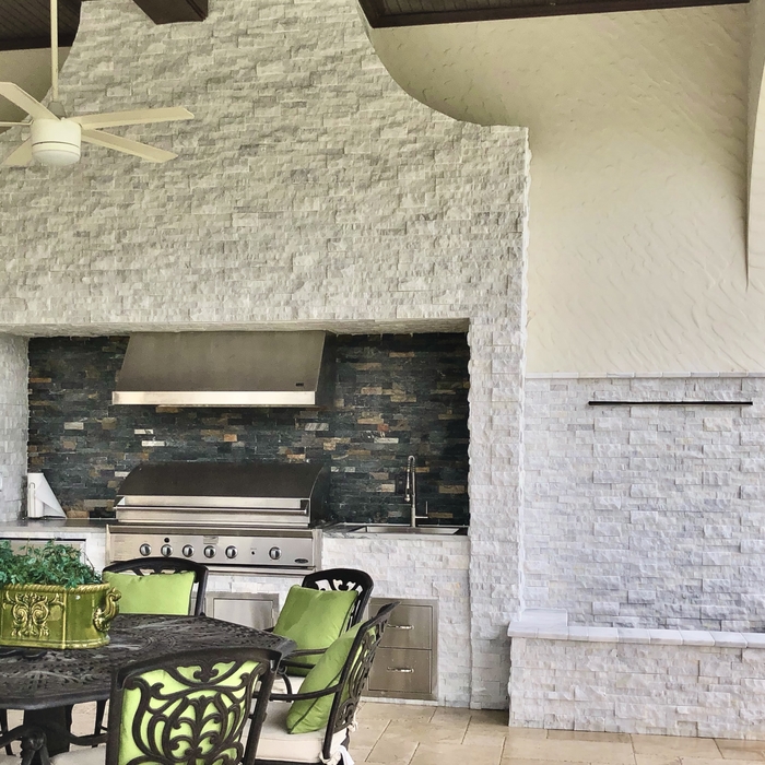 Outdoor Kitchen &amp; Waterfall