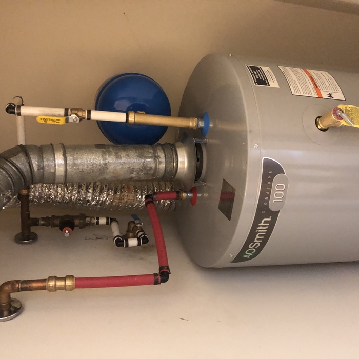 Gas water heater install