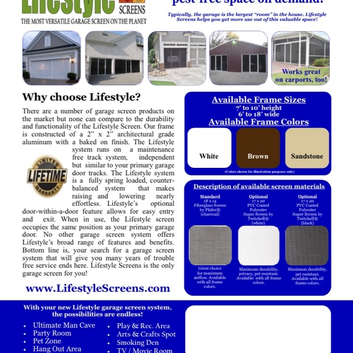 Lifestyle Garage Screens