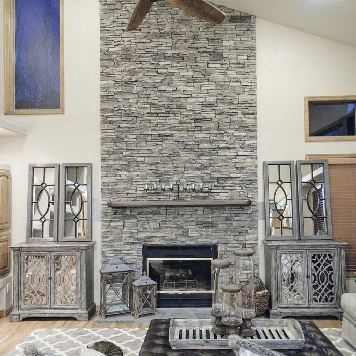 Stone Fireplace