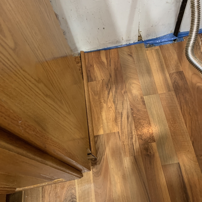 Floor behind stove AFTER