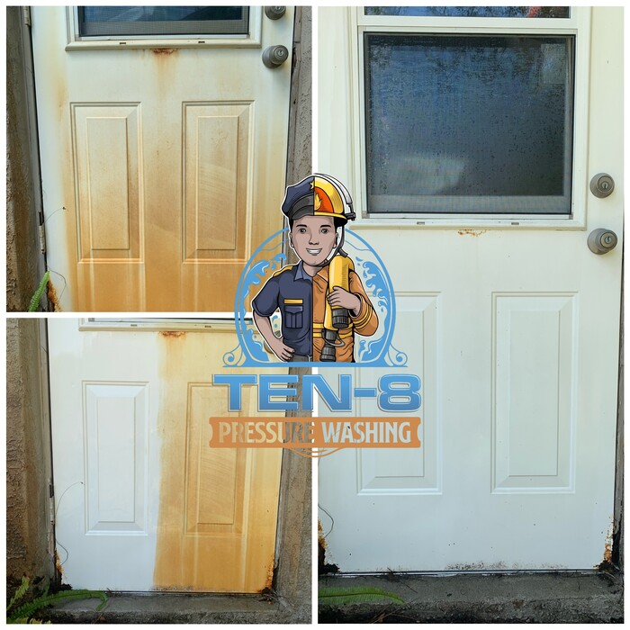 Heavy rear door rust removal