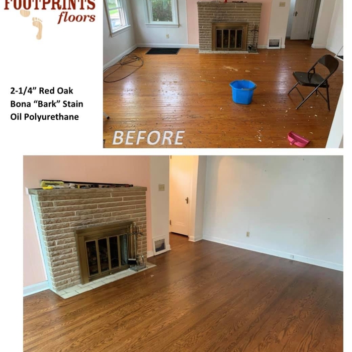 2-1/4&quot; Red Oak - Bark Finish