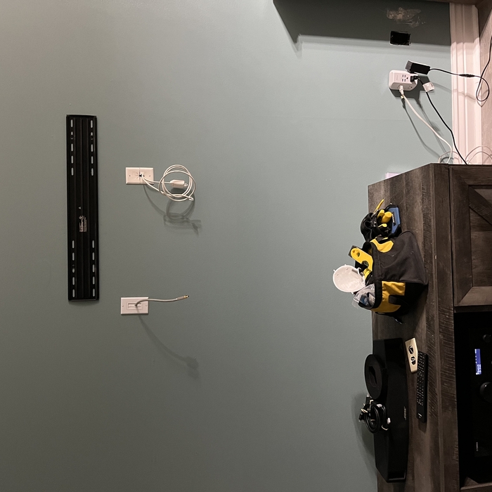 TV Bracket Mounting (hidden wires)