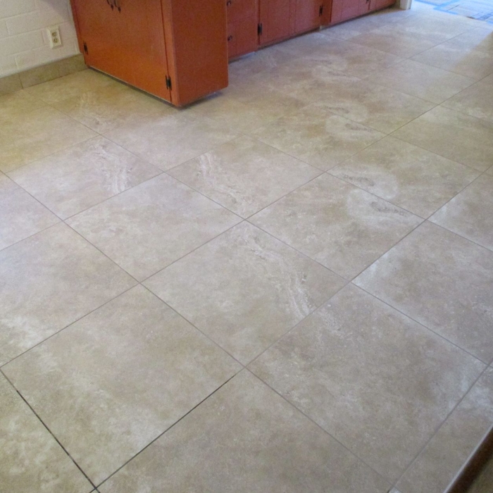 Ceramic tile floor install