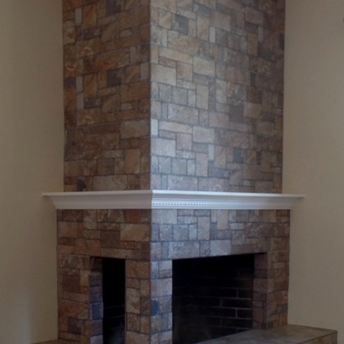 TIle Fireplace Install