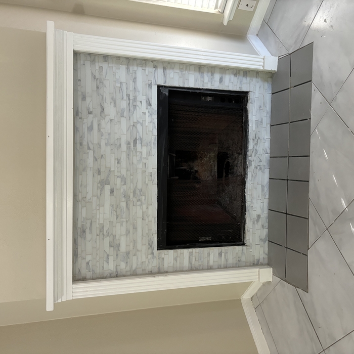 new fireplace tile