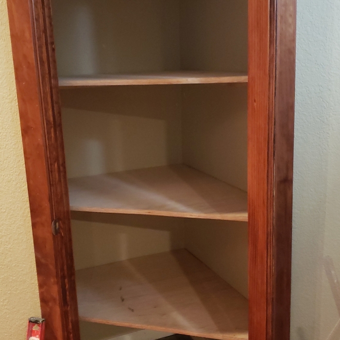 Floating shelves installed