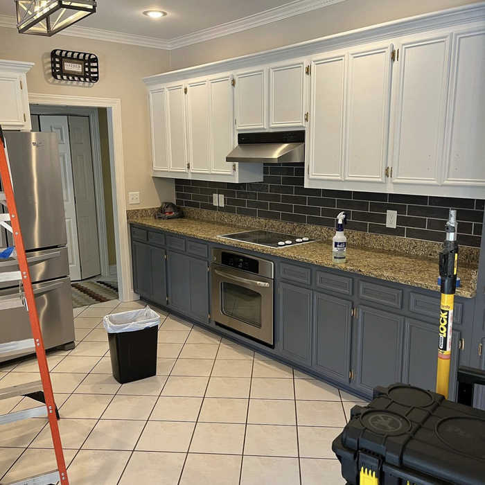 Cabinet refinished and painted