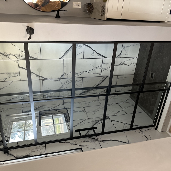 Shower and glass