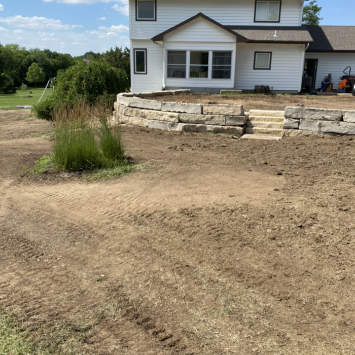 Limestone Retaining Wall