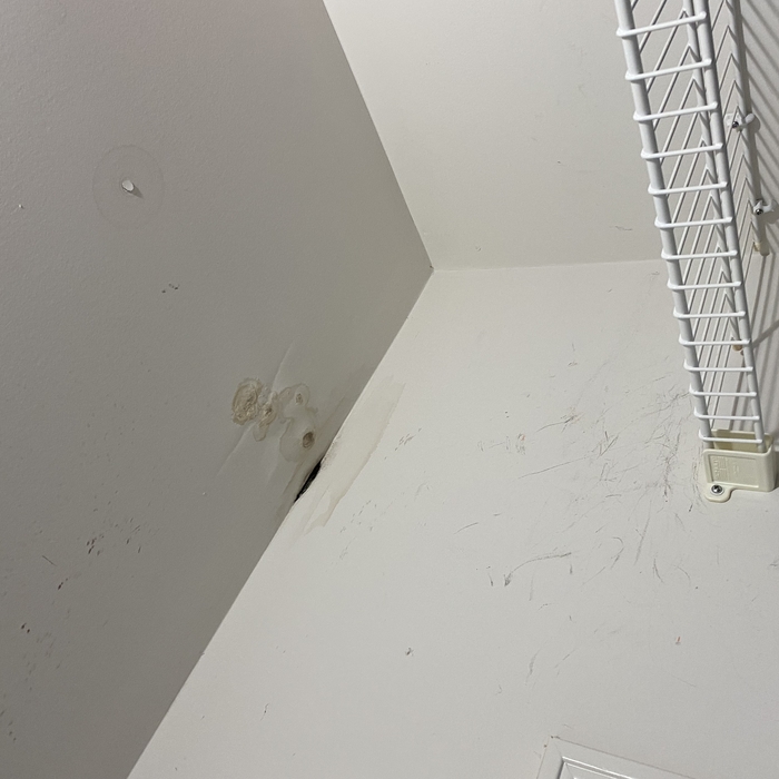 mold on ceiling on 2nd floor