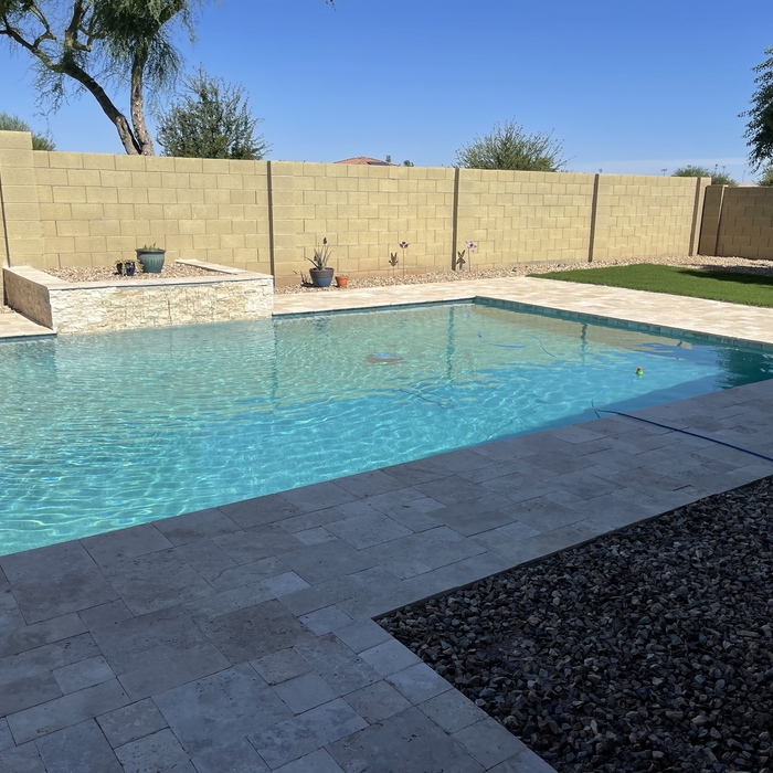Pool Waterfall and Decking