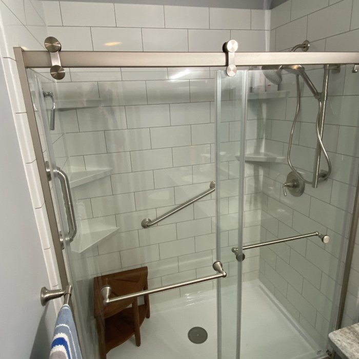 6x12 Tile shower no grout