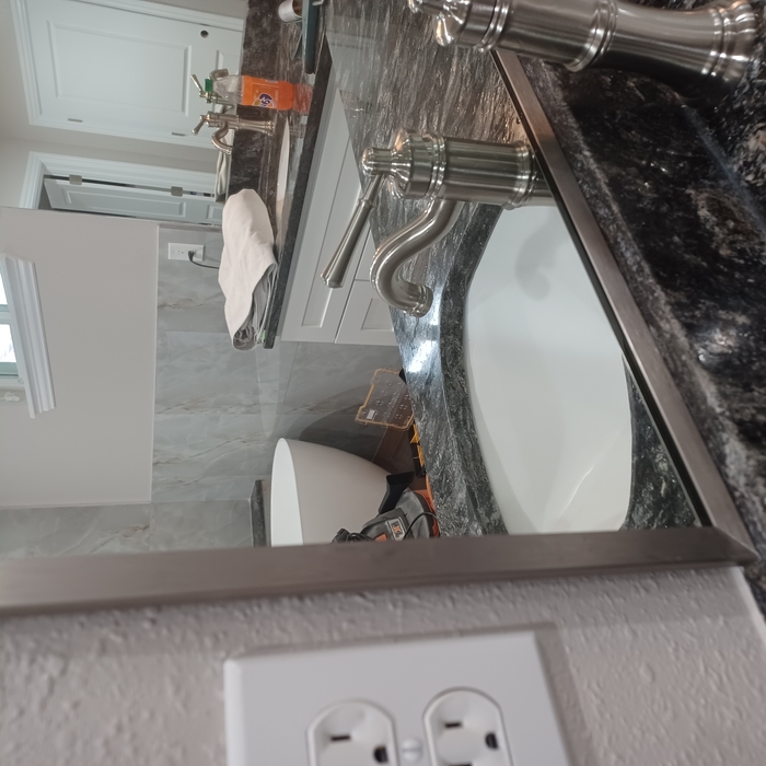 Mirror with molding