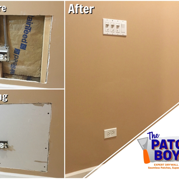 Before During and After Wall Repair