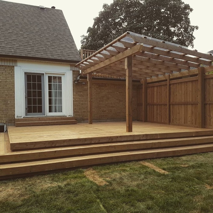 Different angle of finished deck