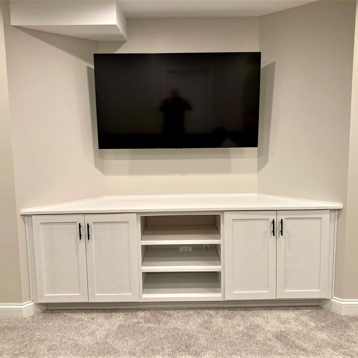 Built-in Rec Room Storage Cabinet