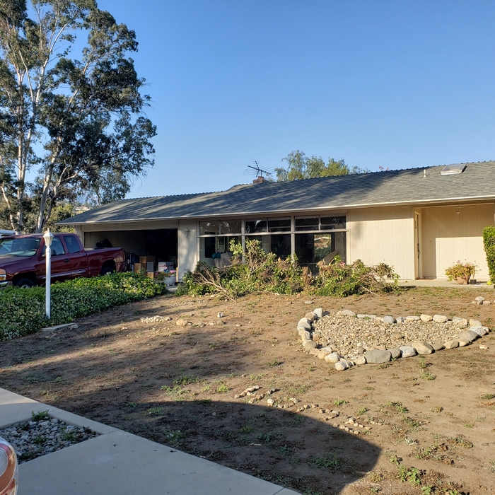 front of the house