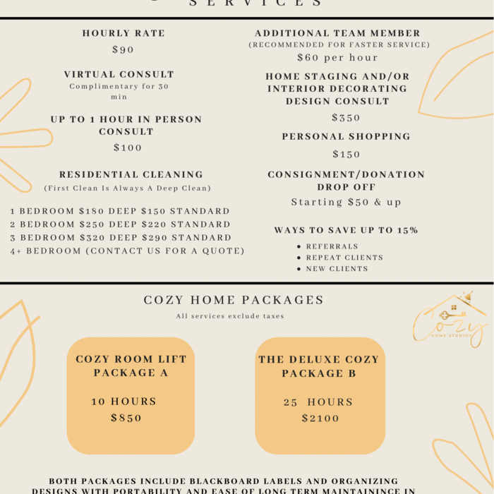 Our Services &amp; Rates