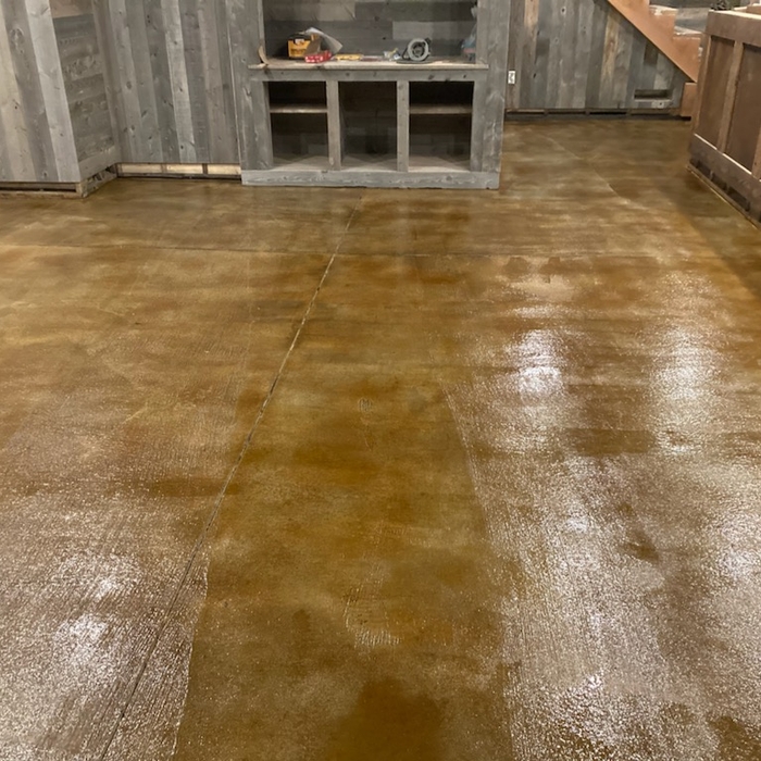 Acid Stain to a Rust Color